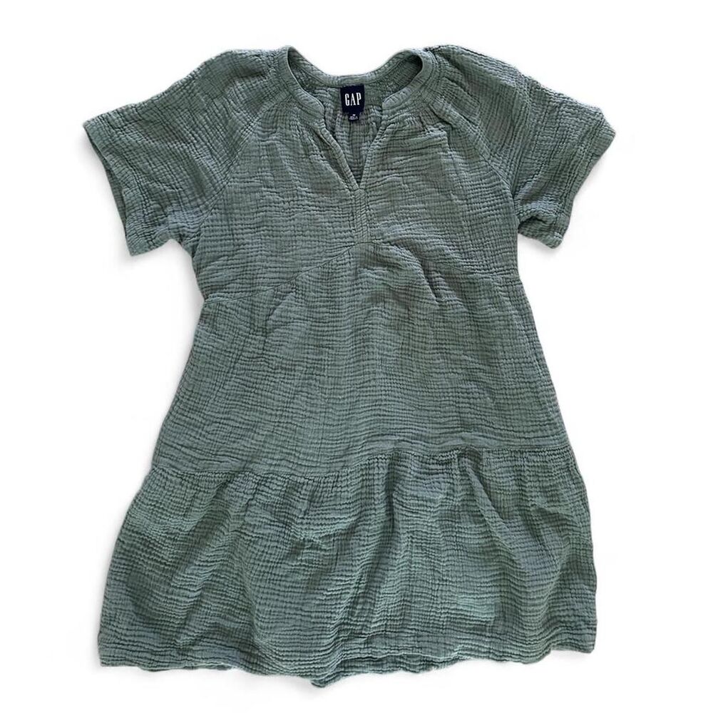 Gap Green Cotton Waffle Dress - M